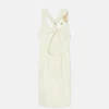 Midi-Kleid mit verdrehter Sicherheitsnadel
