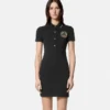 Midi-Polo-Kleid mit V-Emblem
