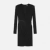 Mini-Kleid aus Crêpe mit tiefem V-Ausschnitt