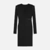 Mini-Kleid aus Crêpe mit tiefem V-Ausschnitt