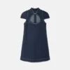 Mini-Kleid aus Denim mit institutionellem Logo