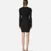 Mini-Kleid aus geripptem Strick mit Sicherheitsnadel