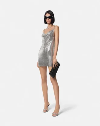 Mini-Kleid aus Metallgewebe