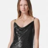 Mini-Kleid aus Metallgewebe