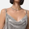 Mini-Kleid aus Metallgewebe