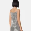 Mini-Kleid aus Metallgewebe