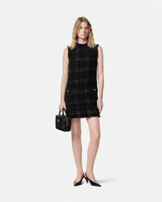 Mini-Kleid aus Tweed-Baumwolle