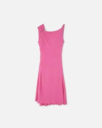 Mini-Kleid mit drapiertem Saum und Sicherheitsnadel