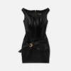 Mini-Korsettkleid aus Leder