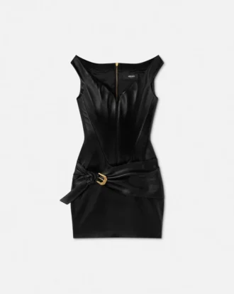 Mini-Korsettkleid aus Leder