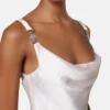 Minikleid aus Satin mit Spitzenbesatz