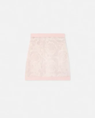 Minirock aus Jacquard-Mohairstrick