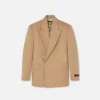 Mélange-Wollblazer mit doppelter Knopfleiste