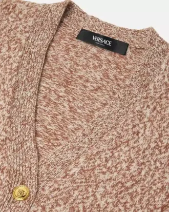 Mouliné-Strickjacke aus Kaschmir-Mischung