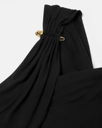 One-Shoulder-Bustier mit Sicherheitsnadel