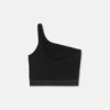 One-Shoulder-Crop-Top aus Viskosemischung