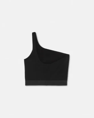 One-Shoulder-Crop-Top aus Viskosemischung