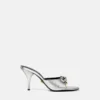Opera Bow Metallic Mules 85 mm