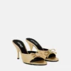 Opera Bow Metallic Mules 85 mm