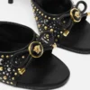 Opera Bow Mules mit Nieten 85 mm