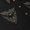 Overshirt aus Wolle mit Nieten