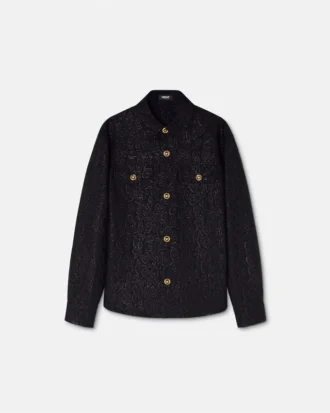 Overshirt mit Leoparden-Jacquardmuster