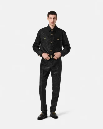 Overshirt mit Leoparden-Jacquardmuster