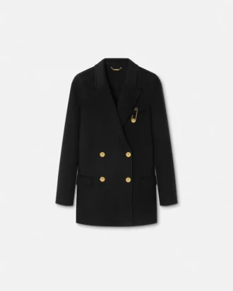 Peacoat aus Kaschmir-Mischung mit doppelter Knopfleiste
