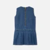 Plissiertes Denim-Kleid für Kinder