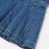 Plissiertes Denim-Kleid für Kinder