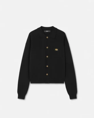 Polo-Strickjacke aus Kaschmir-Baumwolle