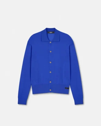 Polo-Strickjacke aus Seide und Baumwolle