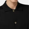Polo-Strickjacke aus Seide und Baumwolle