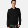 Polo-Strickjacke aus Seide und Baumwolle
