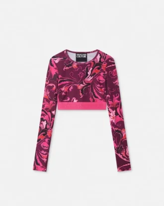Porcelain Barocco Crop-Top