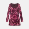 Porcelain Barocco Samt-Minikleid