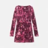 Porcelain Barocco Samt-Minikleid