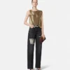 Regular-Fit-Jeans mit Metallgitter