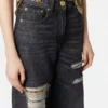 Regular-Fit-Jeans mit Metallgitter