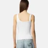 Ripp-Tanktop mit Barockschnalle