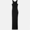 Rippstrick-Drapierkleid mit Sicherheitsnadel