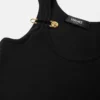 Rippstrick-Drapierkleid mit Sicherheitsnadel