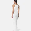 Rippstrick-Drapierkleid mit Sicherheitsnadel