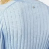Rippstrick-Shirt aus Viskosemischung mit Rundhalsausschnitt
