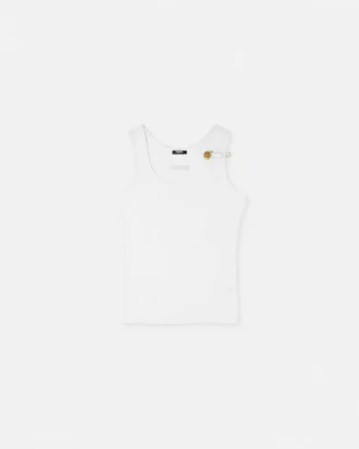 Rippstrick-Tanktop mit Sicherheitsnadel