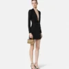 Safety Pin Fitted Mini Dress