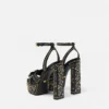 Sandalen mit Nieten und Gianni-Schleife 140 mm