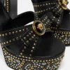 Sandalen mit Nieten und Gianni-Schleife 140 mm