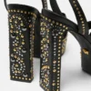 Sandalen mit Nieten und Gianni-Schleife 140 mm