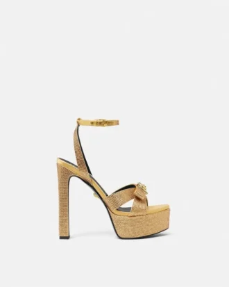 Satin-Sandalen mit Gianni Ribbon-Verzierung 140 mm